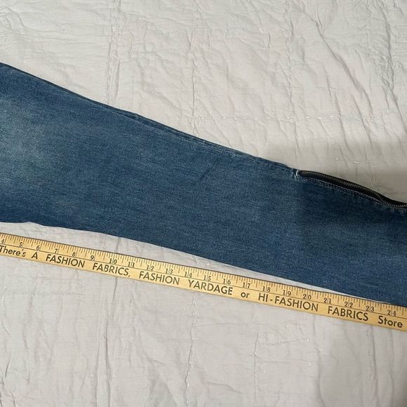 Free People High Waist Skinny Jeans Side Zip Ankle - Picture 4 of 7